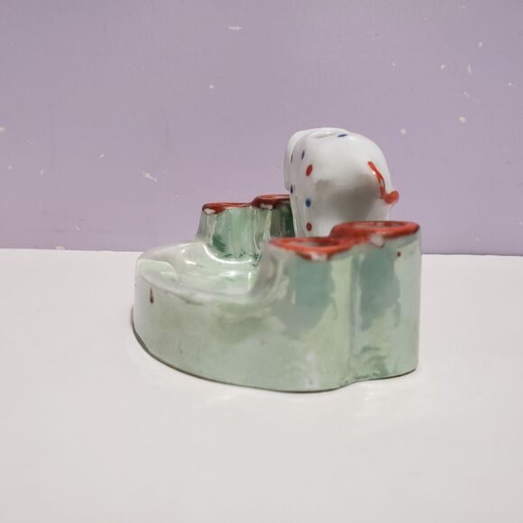 Ashtray Vintage Elephant Japanese Porcelain Figurine 4"×2"×2" - Picture 6 of 12